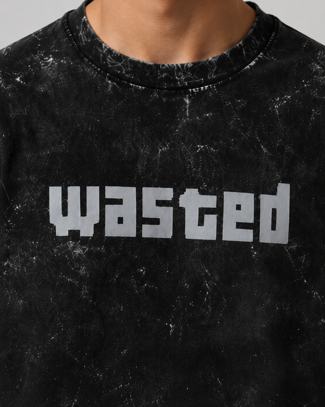 WASTED Acid Wash Oversized T-Shirt