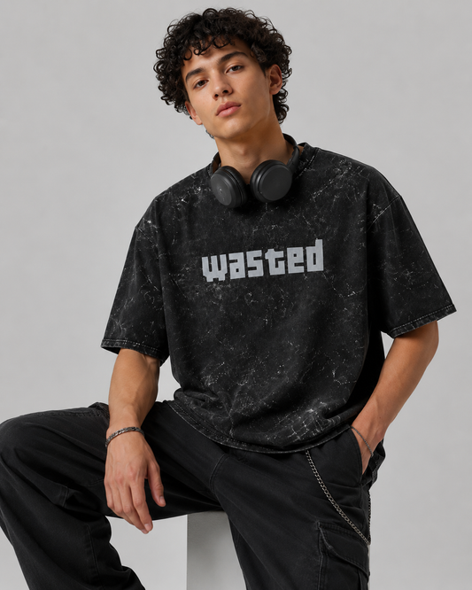 WASTED Acid Wash Oversized T-Shirt